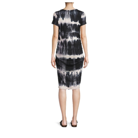 TIME AND TRU TIE DYE SHORT SLEEVE MATERNITY DRESS - Picture 3 of 5